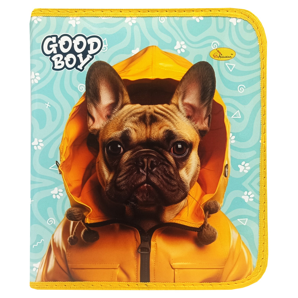Папка для зошитів на блискавці "Good Boy French Bulldog" АП-1001-3