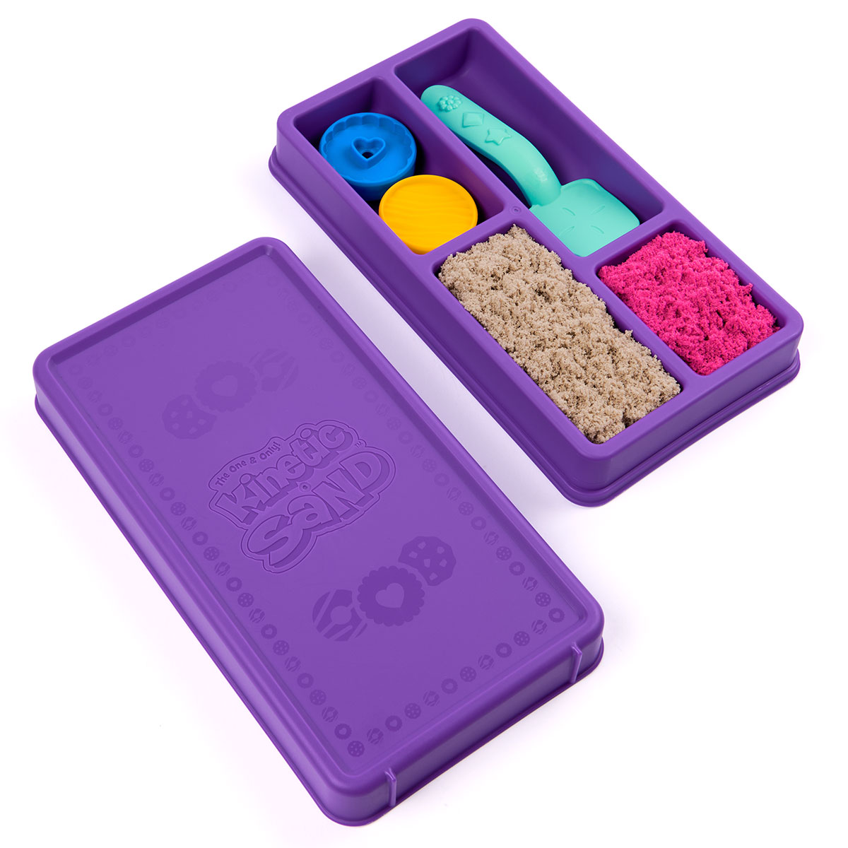 Набір піску для творчості - Kinetic Sand Кольорове Печиво (2 кольори, 227 g, аксес.) — фото 2