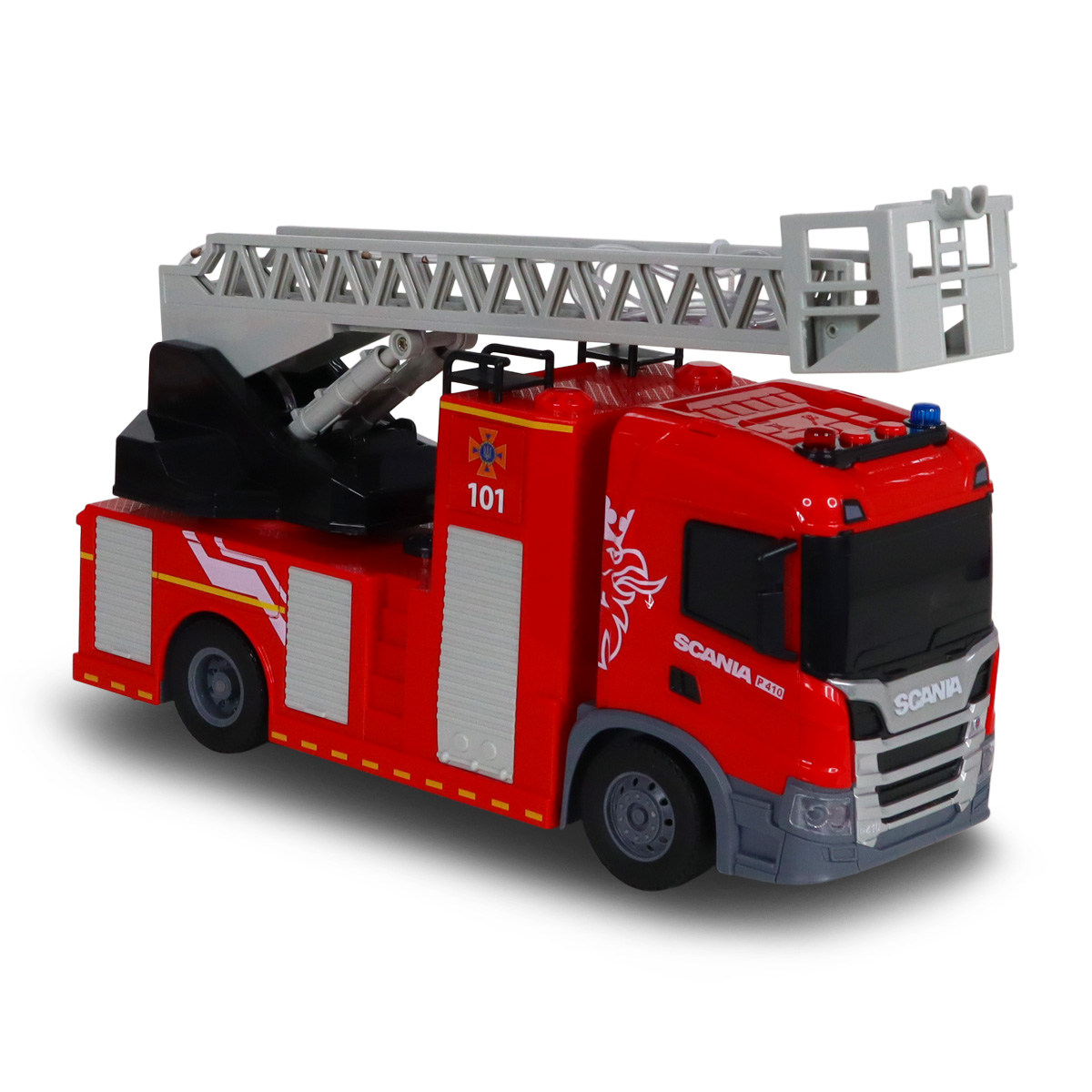 Автомодель серии "Big Truck" – Пожарная Машина Scania (свет, звук, функ. воды) — фото 11