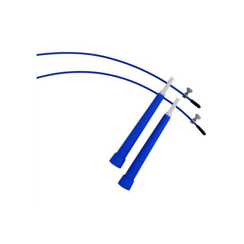 Швидкісна скакалка Speed Cable Rope EF-2039-BL, зі сталевим тросом, синя — фото 2