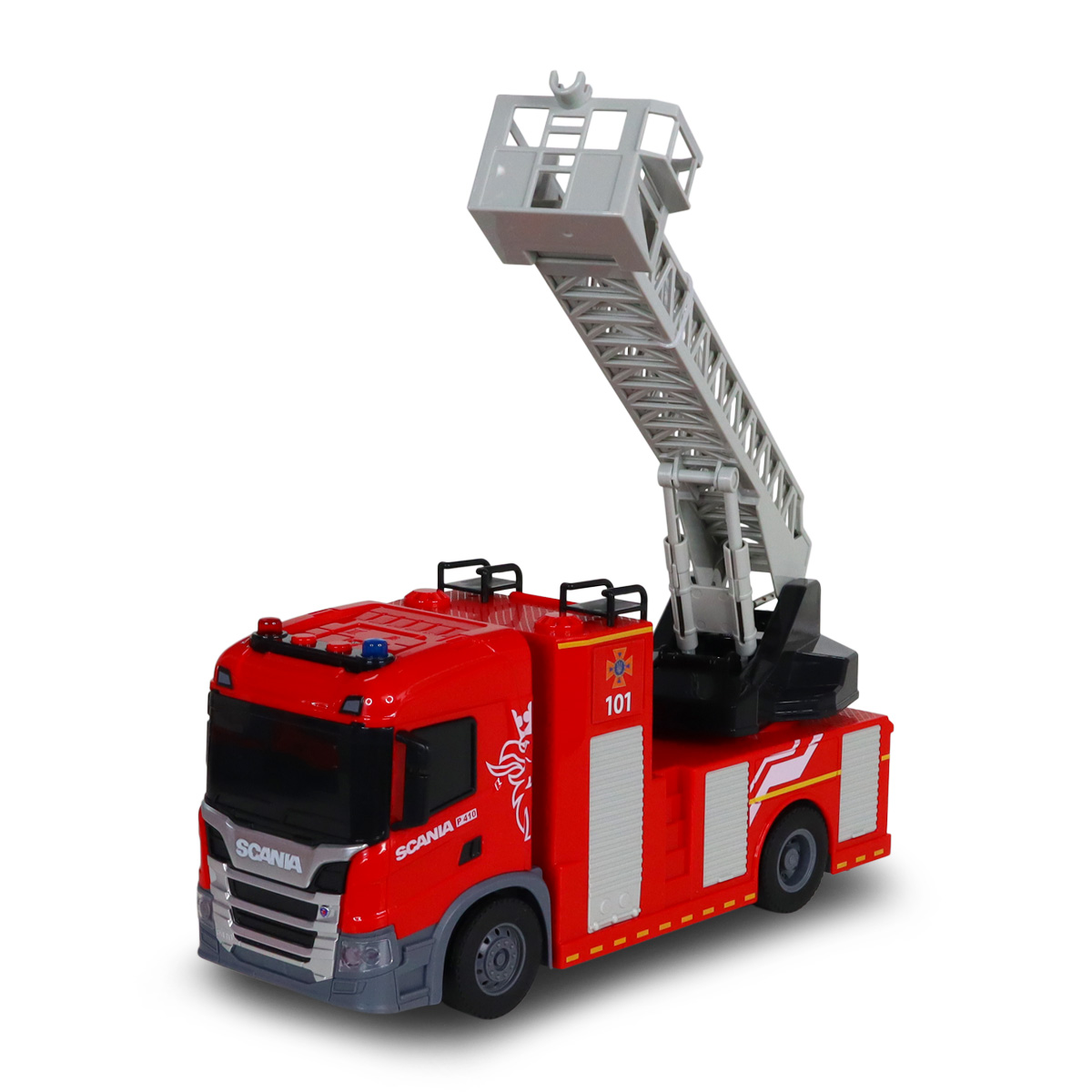 Автомодель серии "Big Truck" – Пожарная Машина Scania (свет, звук, функ. воды) — фото 12