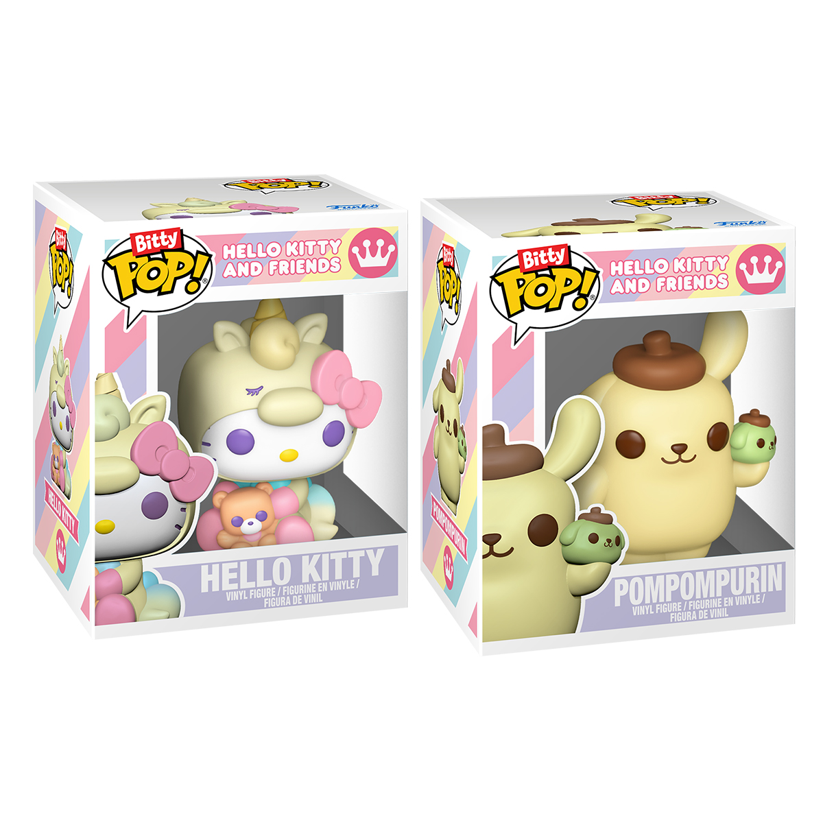 Набір ігрових фігурок Bitty POP! серії "Sanrio" - Хелоу Кітті Та Помпомпурін — фото 2