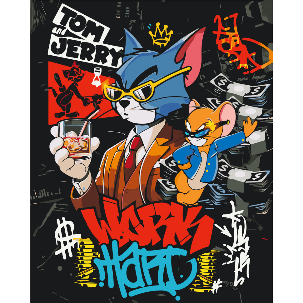 Картина за номерами "Том і Джері" LW3459, 40х50 см