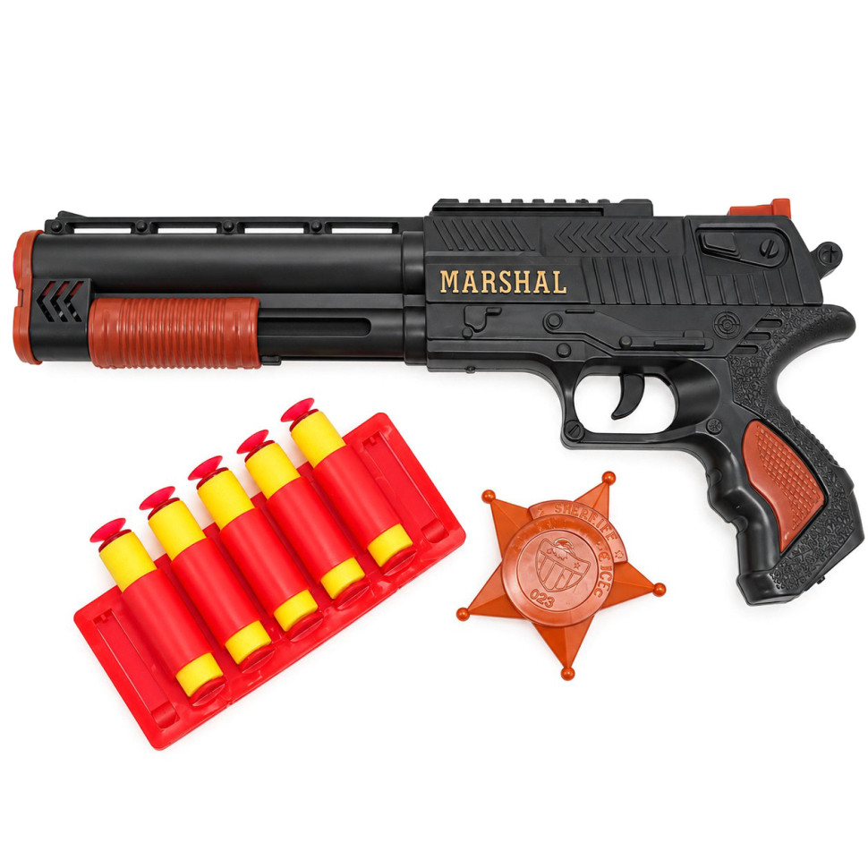 Іграшковий дробовик "Marshal" Golden Gun 915GG з м'якими кулями — фото 2