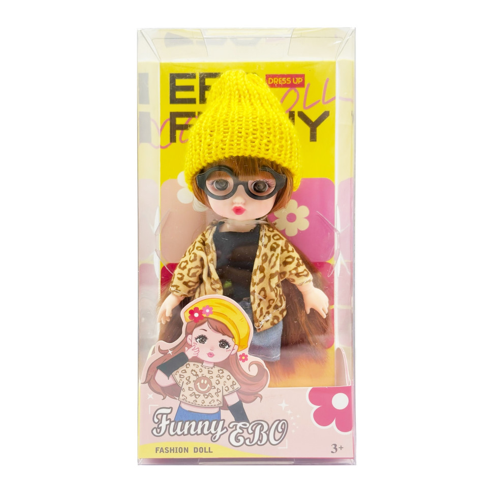 Лялька шарнірна для дівчаток Funny EBO DH2368B(Yellow-1) 15 см