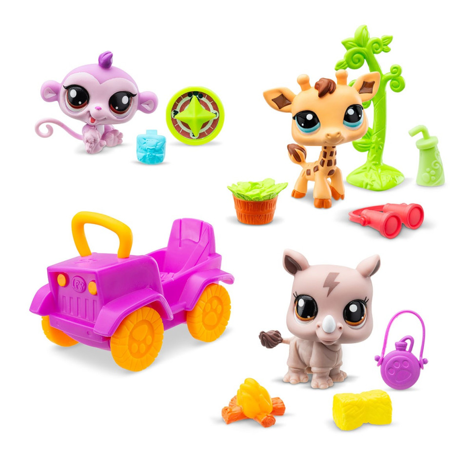 Ігровий набір "Сафарі" Littlest Pet Shop 00524 аксесуари та 3 фігурки — фото 2