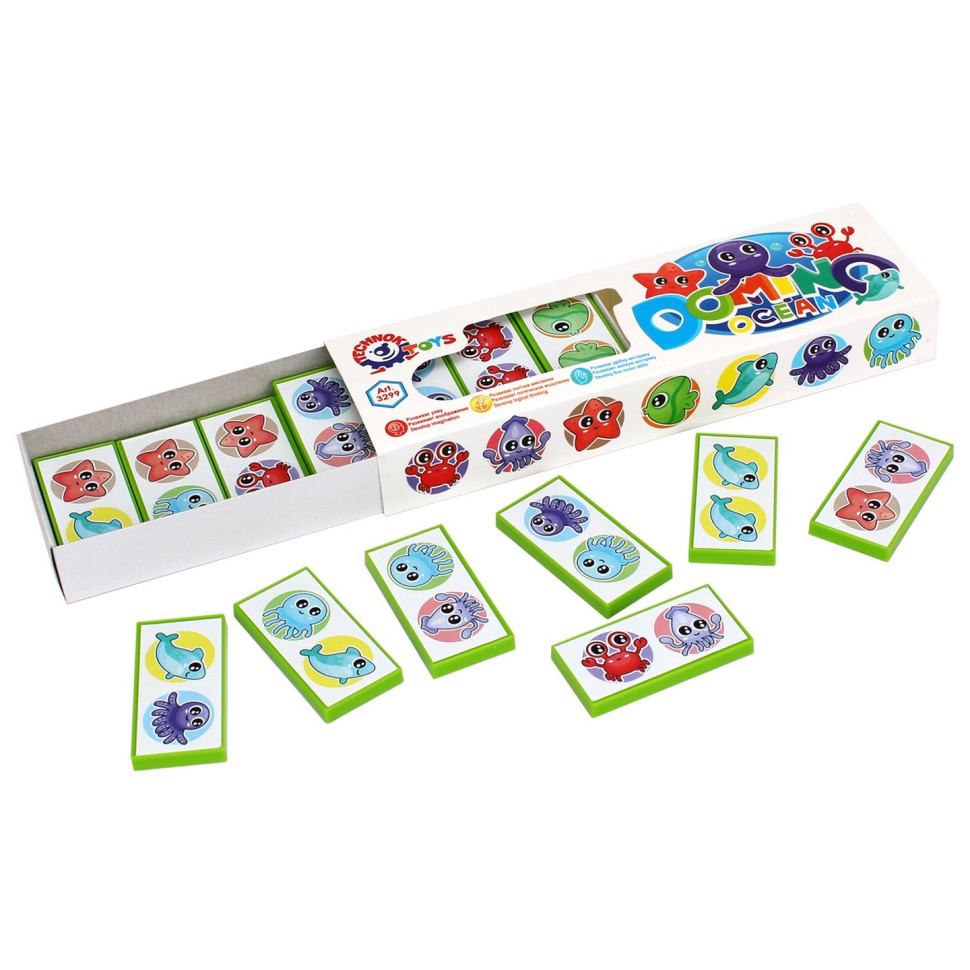 Настольная игра Домино детская "Океан" ТехноК 3299TXK — фото 3