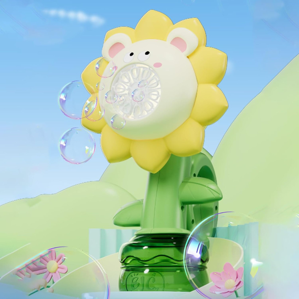 Мыльные пузыри Flower Bubble Machine BJC-5A(Bear-Yellow) со светом — фото 7