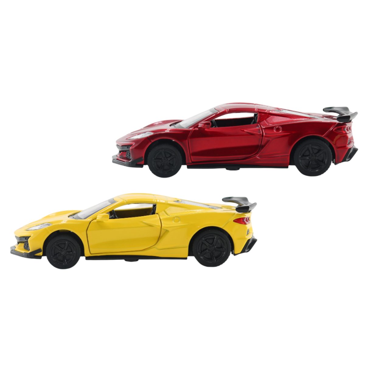 Автомодель – Chevrolet Corvette C8 Z06 2024 (жовтий, червоний) — фото 8