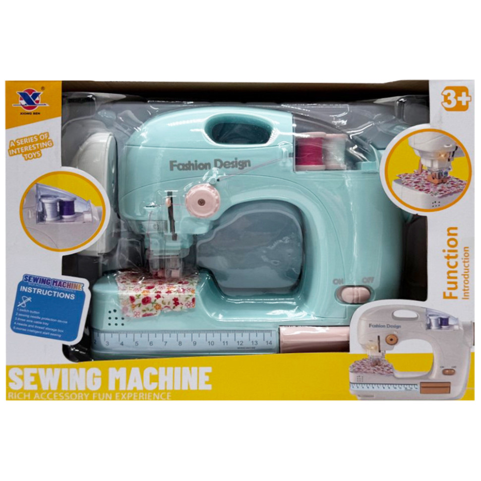 Дитяча побутова техніка "Швейная машинка" XS-25055(Turquoise) світлові та звукові ефекти