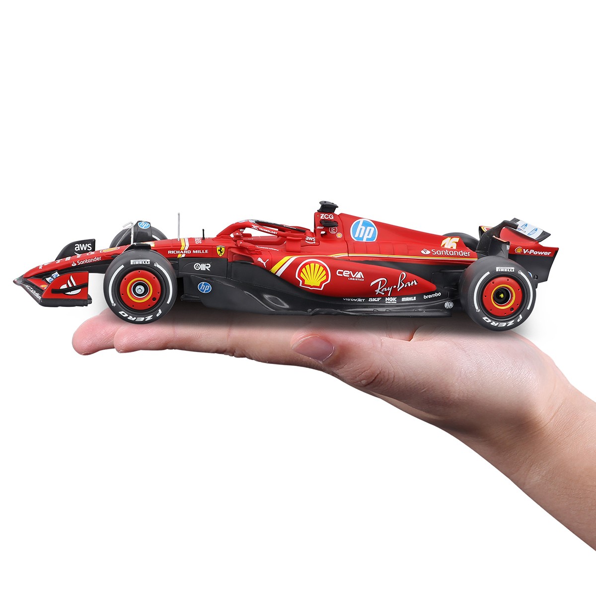 Автомодель з фігуркою – Ferrari SF-24 (2024) (1:24) — фото 7