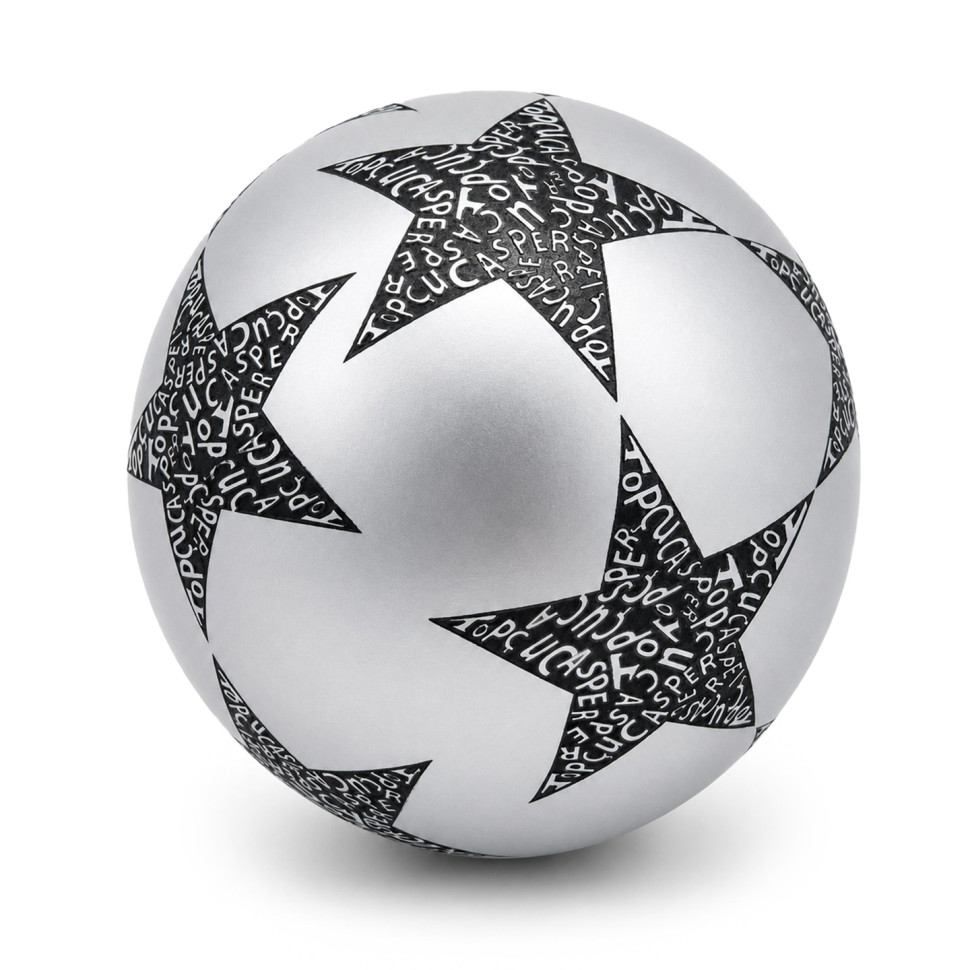 Дитячий гумовий м'яч Зірка RB20302(Silver) 60 грам, діаметр 18 см