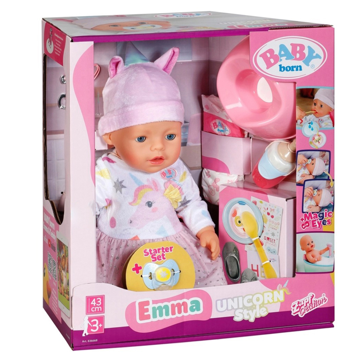 Кукла BABY born – Эмма-Единорог (43 см, с аксесс.) — фото 2