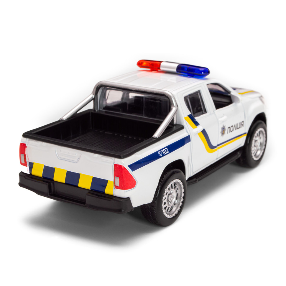 Дитяча автомодель Toyota Hilux Police TechnoDrive KM250426 масштаб 1:32 — фото 5