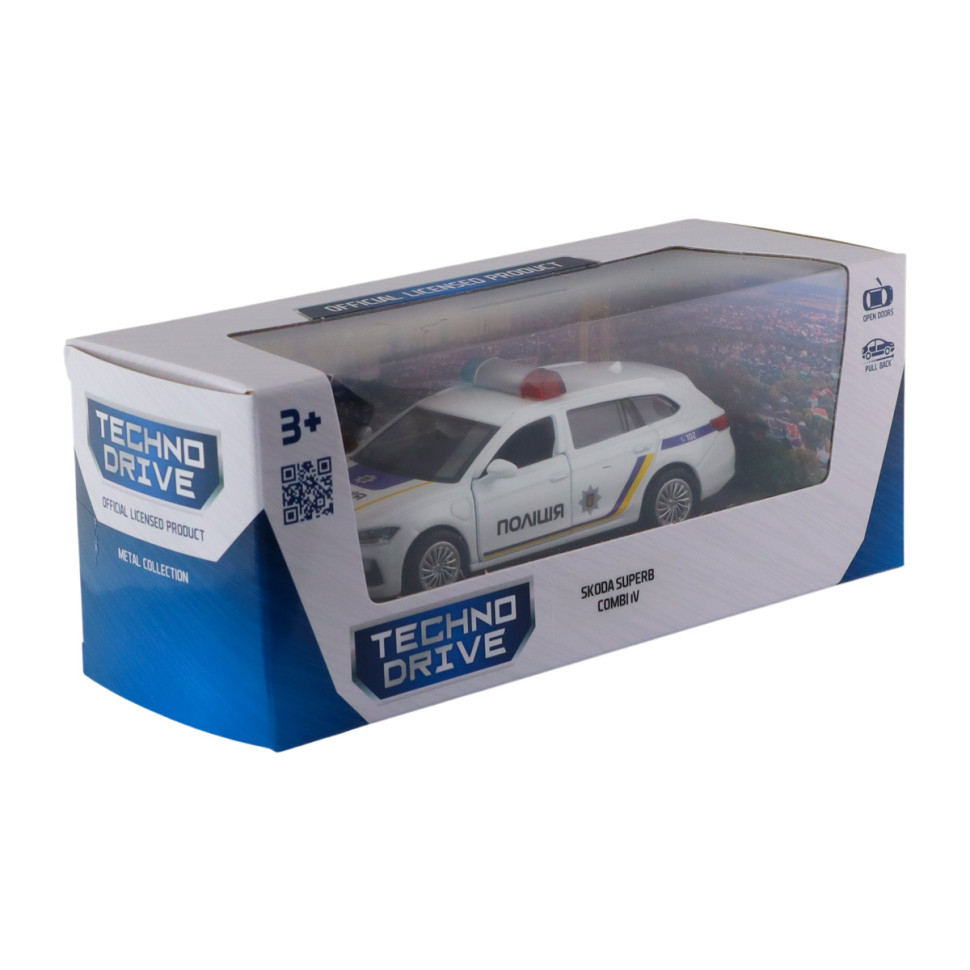 Дитяча автомодель "Skoda superb поліція" TechnoDrive 250947 масштаб 1:43 — фото 14