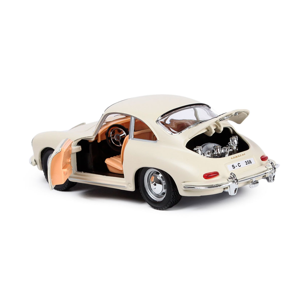 Автомодель - Porsche 356B (1961) (асорті слонова кістка, червоний, 1:24) — фото 11