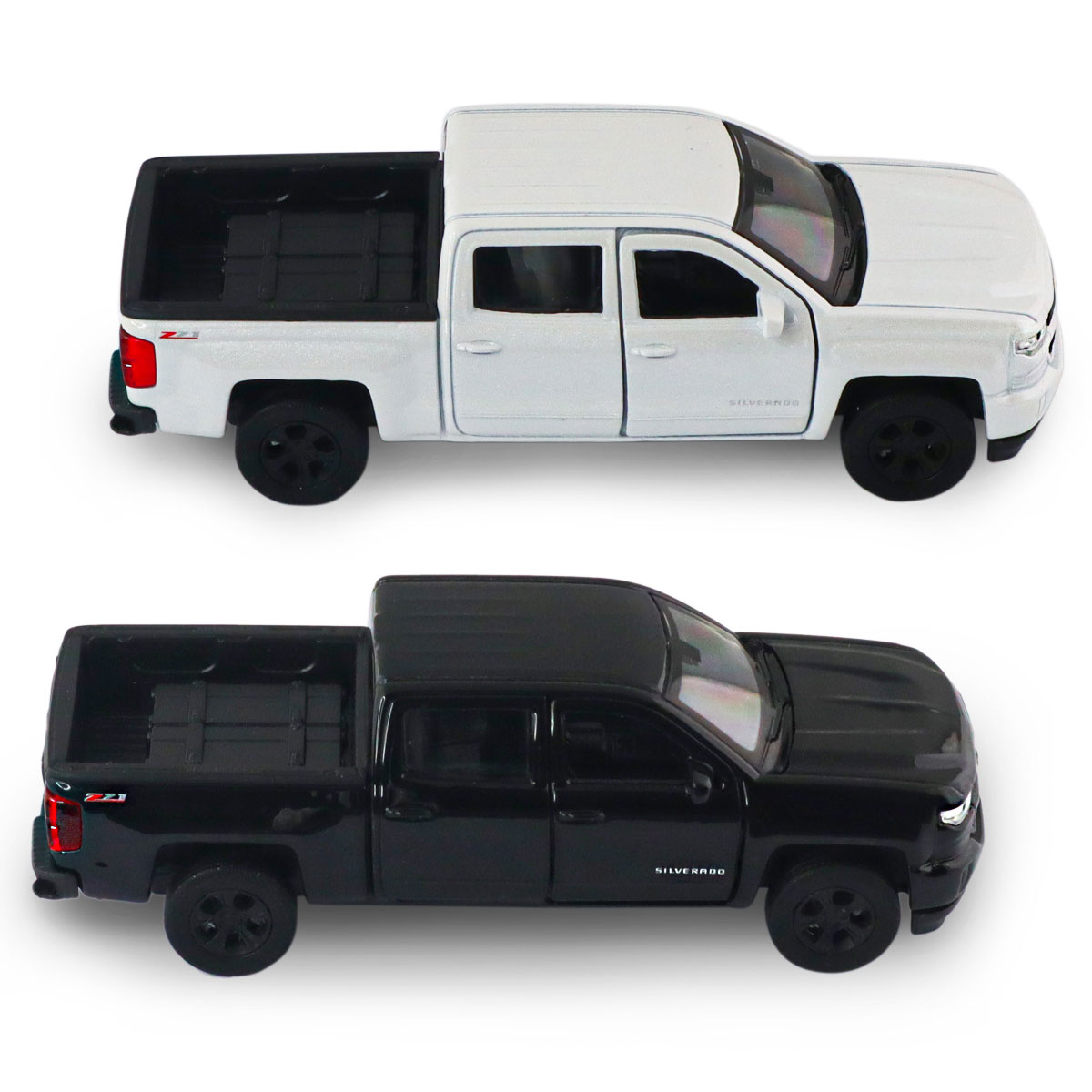 Автомодель - Chevrolet Silverado 2017 (перламутрово-білий, чорний) — фото 12