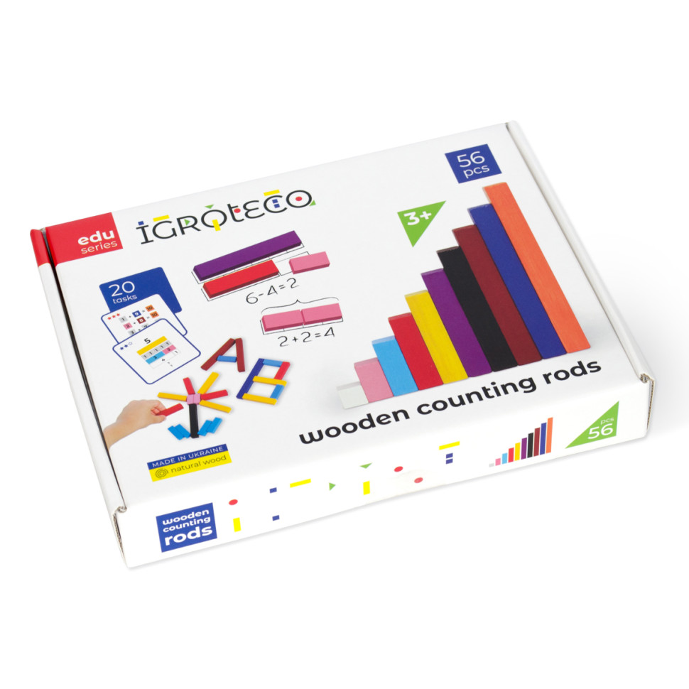 Обучающий набор "Палочки для счета Кюизенера " Igroteco 900385, 56 деталей — фото 4