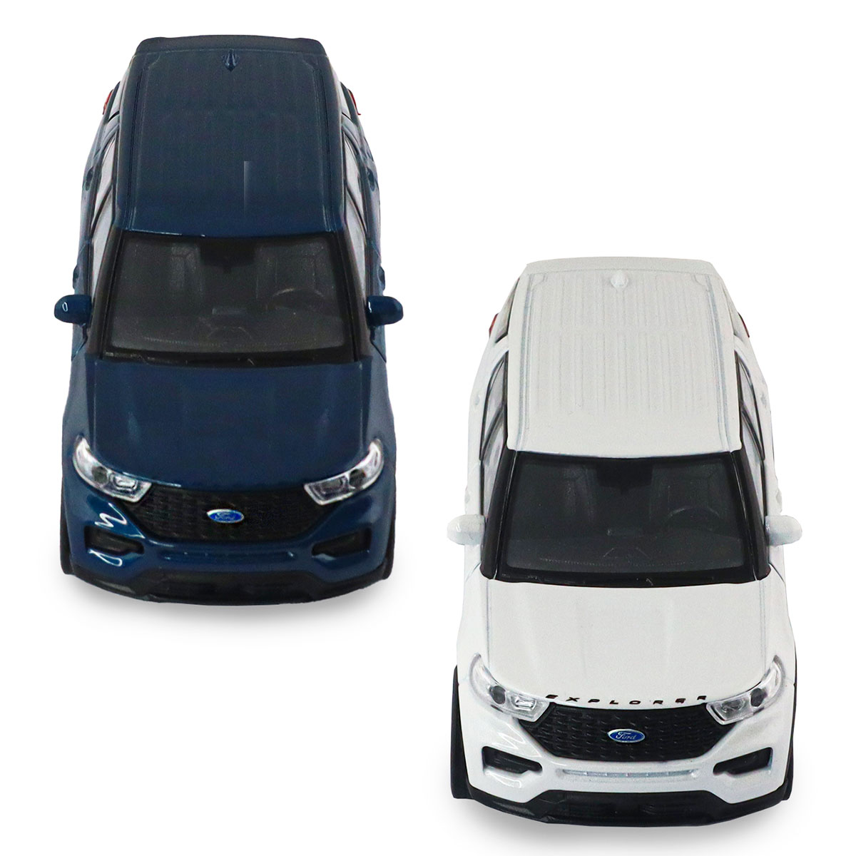 Автомодель - FORD Explorer 2023 (перламутрово-белый, голубой металлик) — фото 14