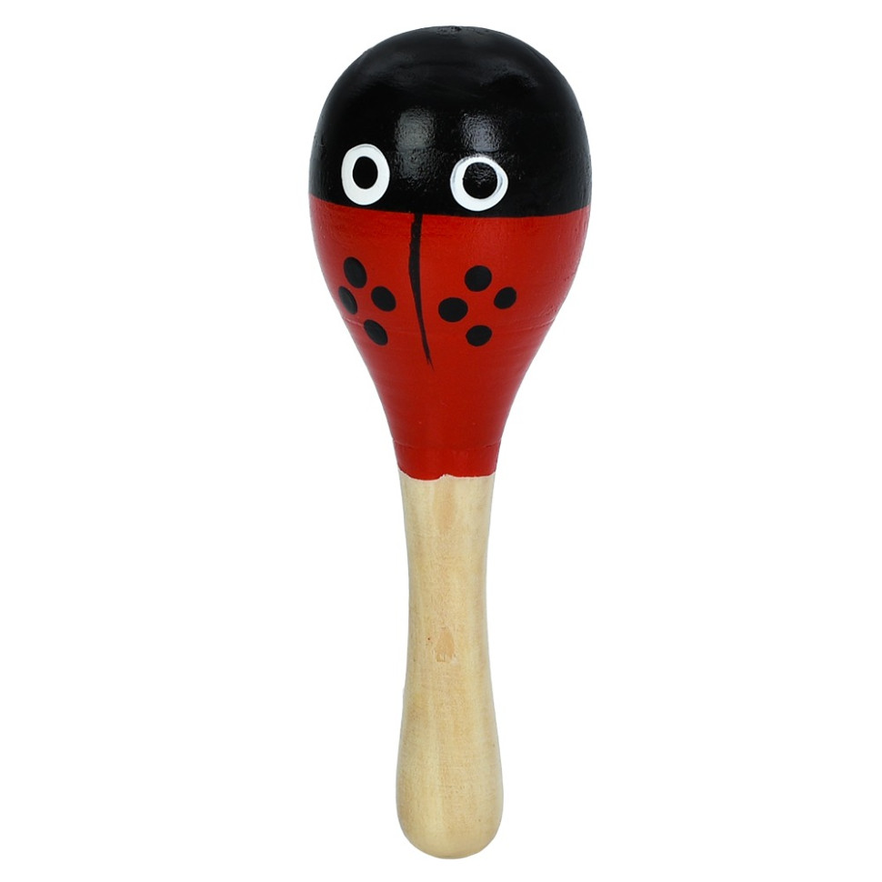 Дерев'яна дитяча іграшка "Маракас" MD 2192(Black-Red) 11,5 см