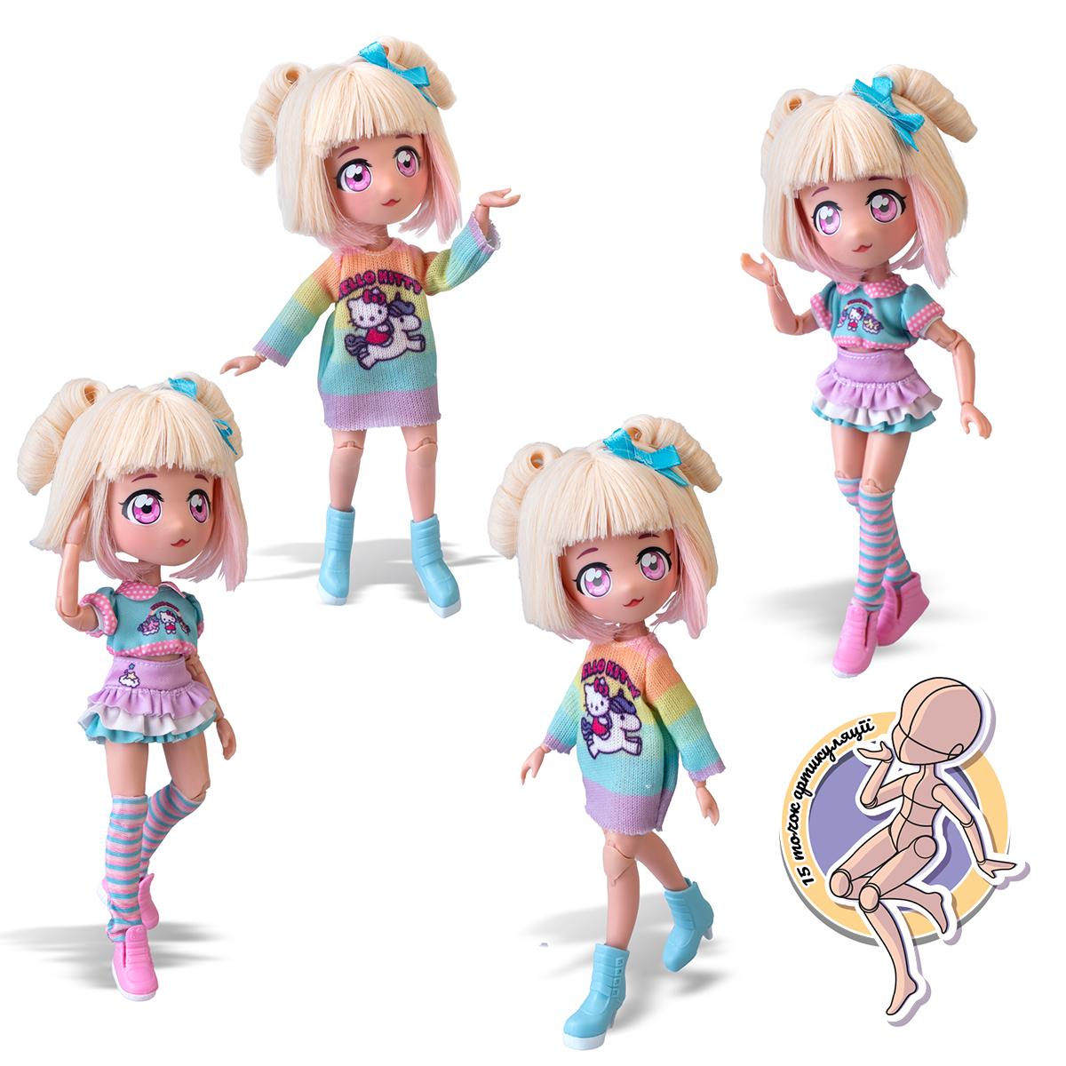 Игровой набор 4SF Manga Dolls серии "Hello Kitty" – Стильная Конфетка-Единорог (с аксесс.) — фото 4