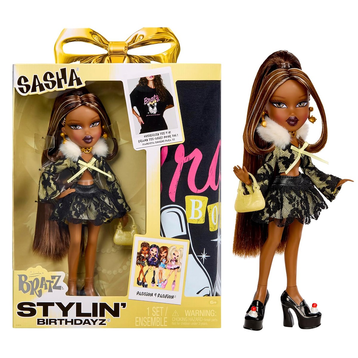 Ігровий набір з лялькою Bratz серії "Stylin' Birthday" — Саша (з аксес.)