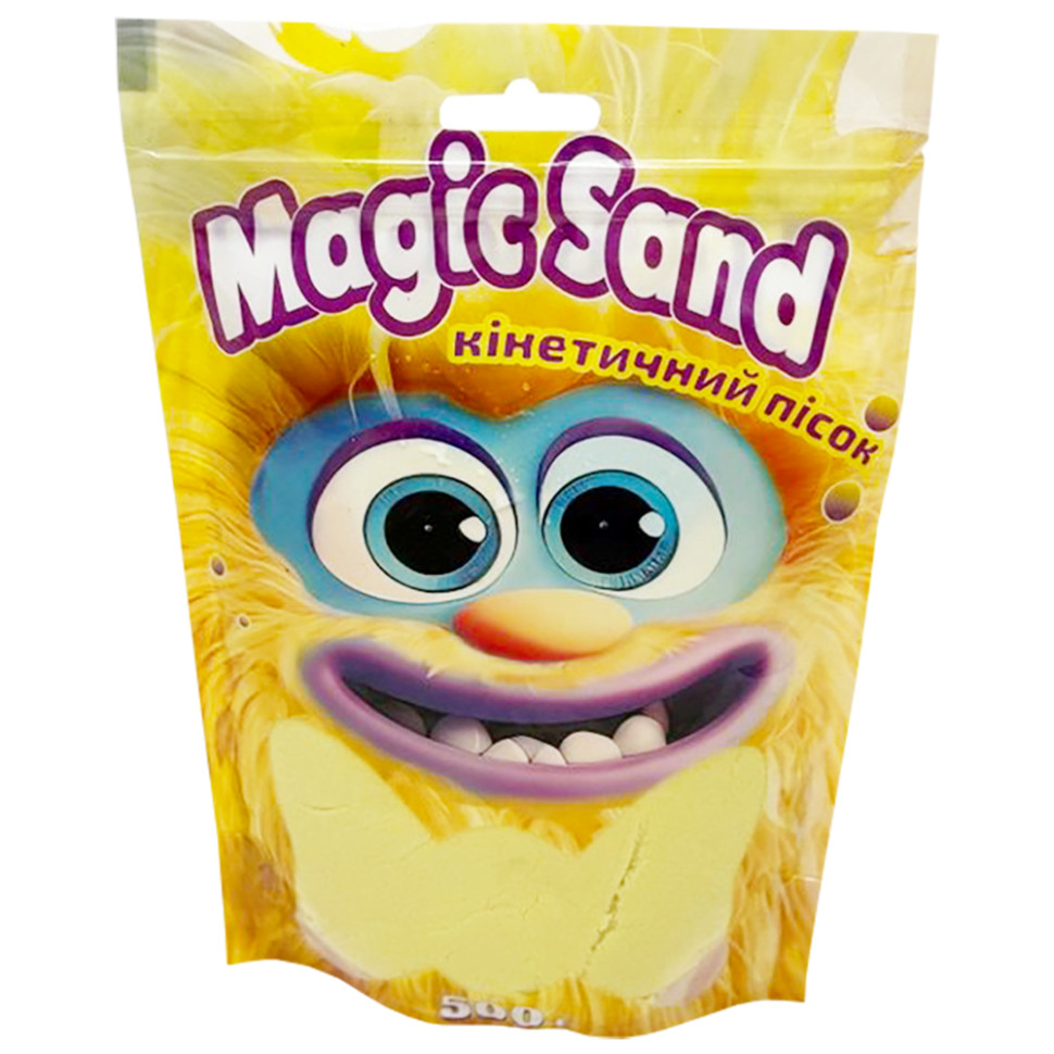 Креативна творчість "Кінетичний пісок Magic sand" 39403-5 жовтий 500 грам