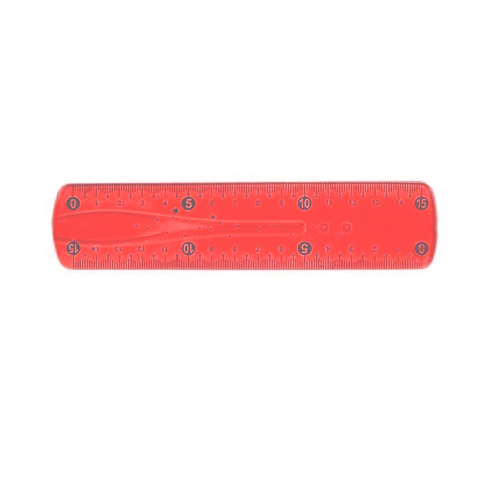 Лінійка неломайка 0015(Pink), 15 см Червоний