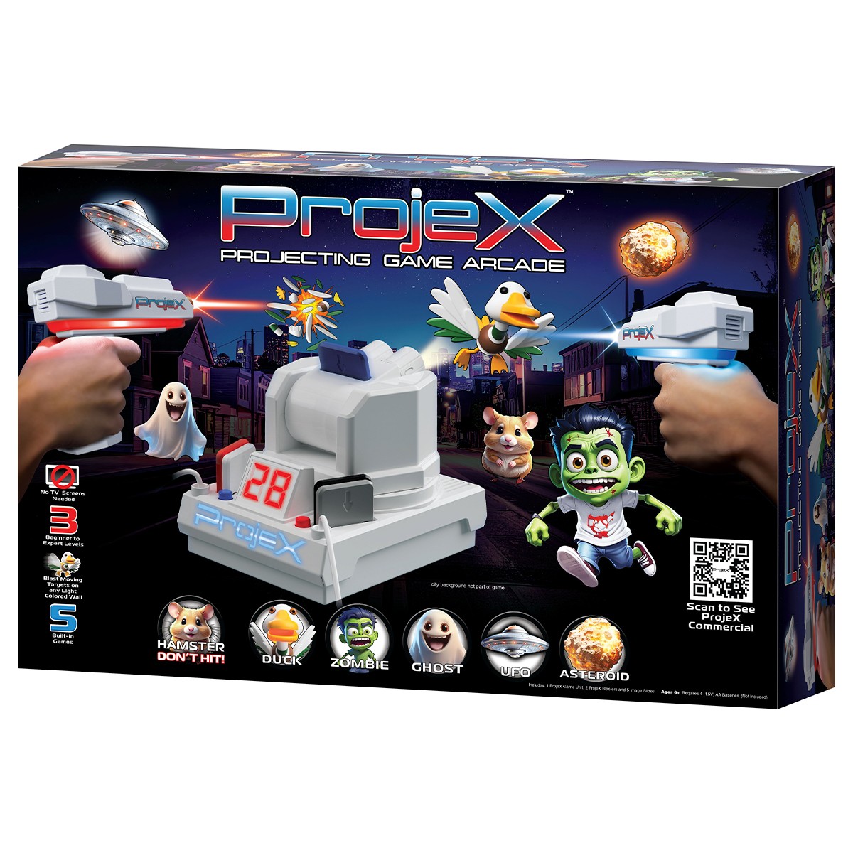 Ігровий набір для лазерних боїв – Проектор Projex Animated (2 ігр. бластери, 5 слайд-цілей)