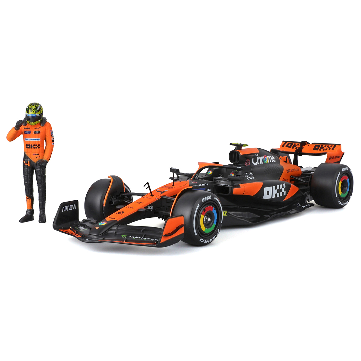 Автомодель з фігуркою - Mclaren MCL38 (1:24) — фото 5