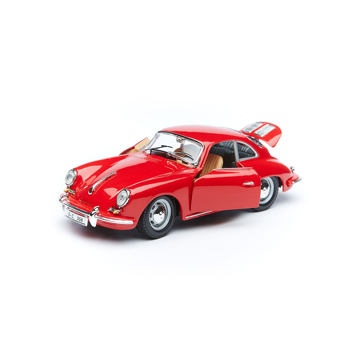 Автомодель - Porsche 356B (1961) (асорті слонова кістка, червоний, 1:24) — фото 4