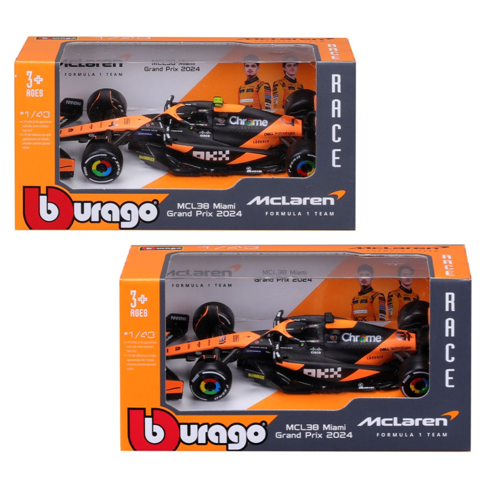 Автомодель MCLAREN F1 MCL38 (2024) Bburago 18-38214 масштаб 1:43 — фото 4
