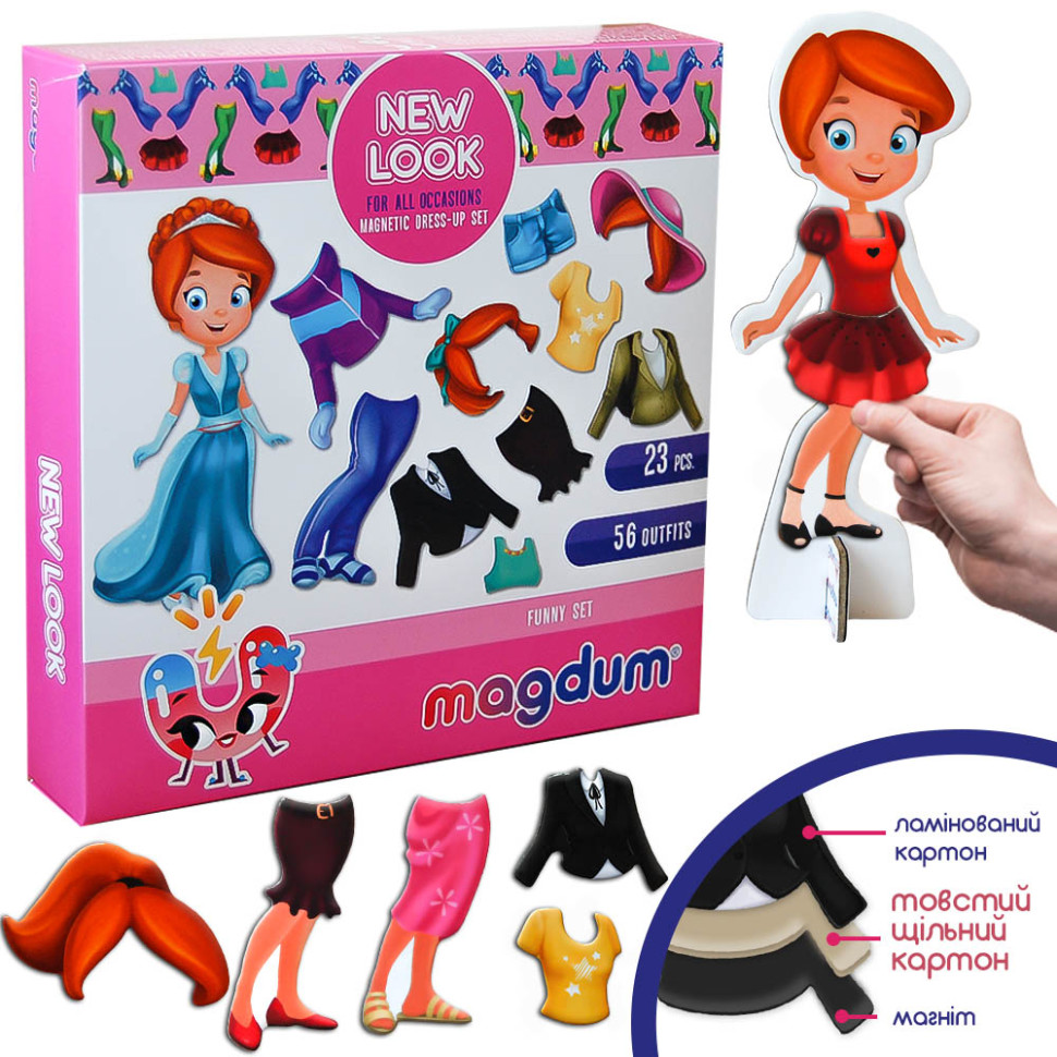 Набір магнітів Magdum "Лялька з одягом New look" ML4031-14 EN — фото 2