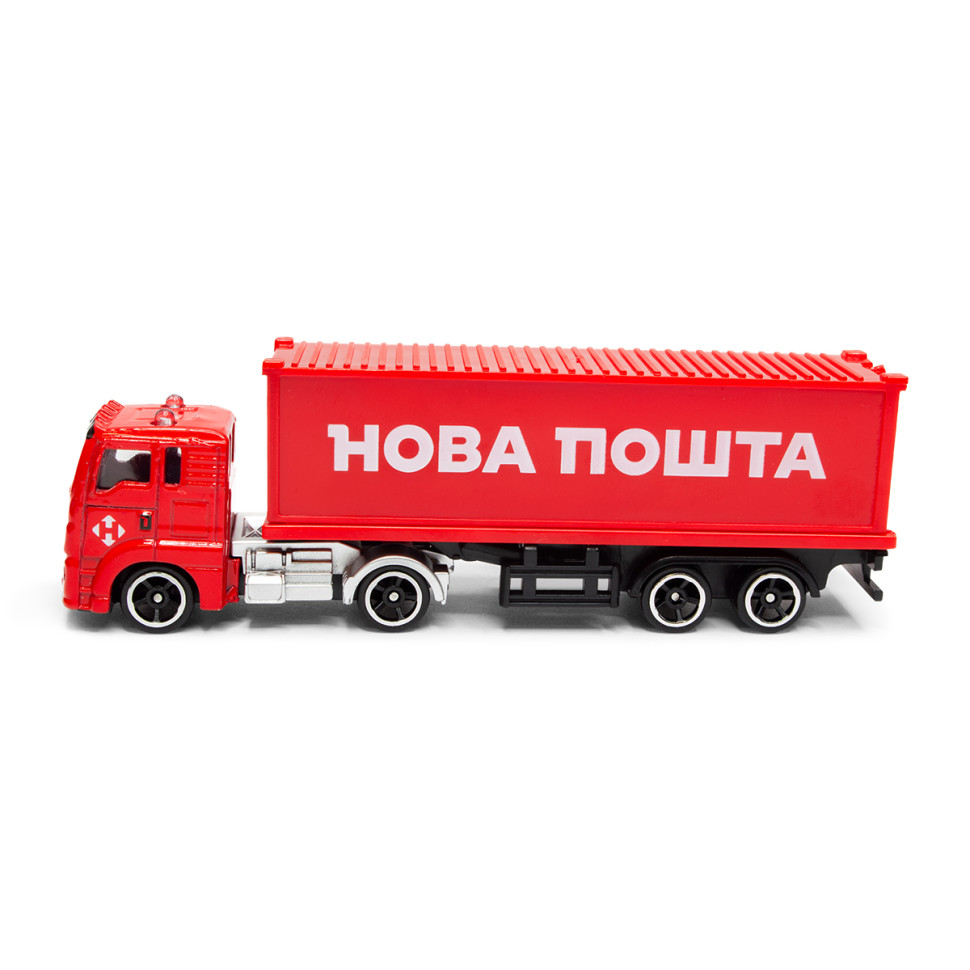 Автомодель колекційна Фура "Нова Пошта" TechnoDrive 250416CG масштаб 1:64 — фото 2