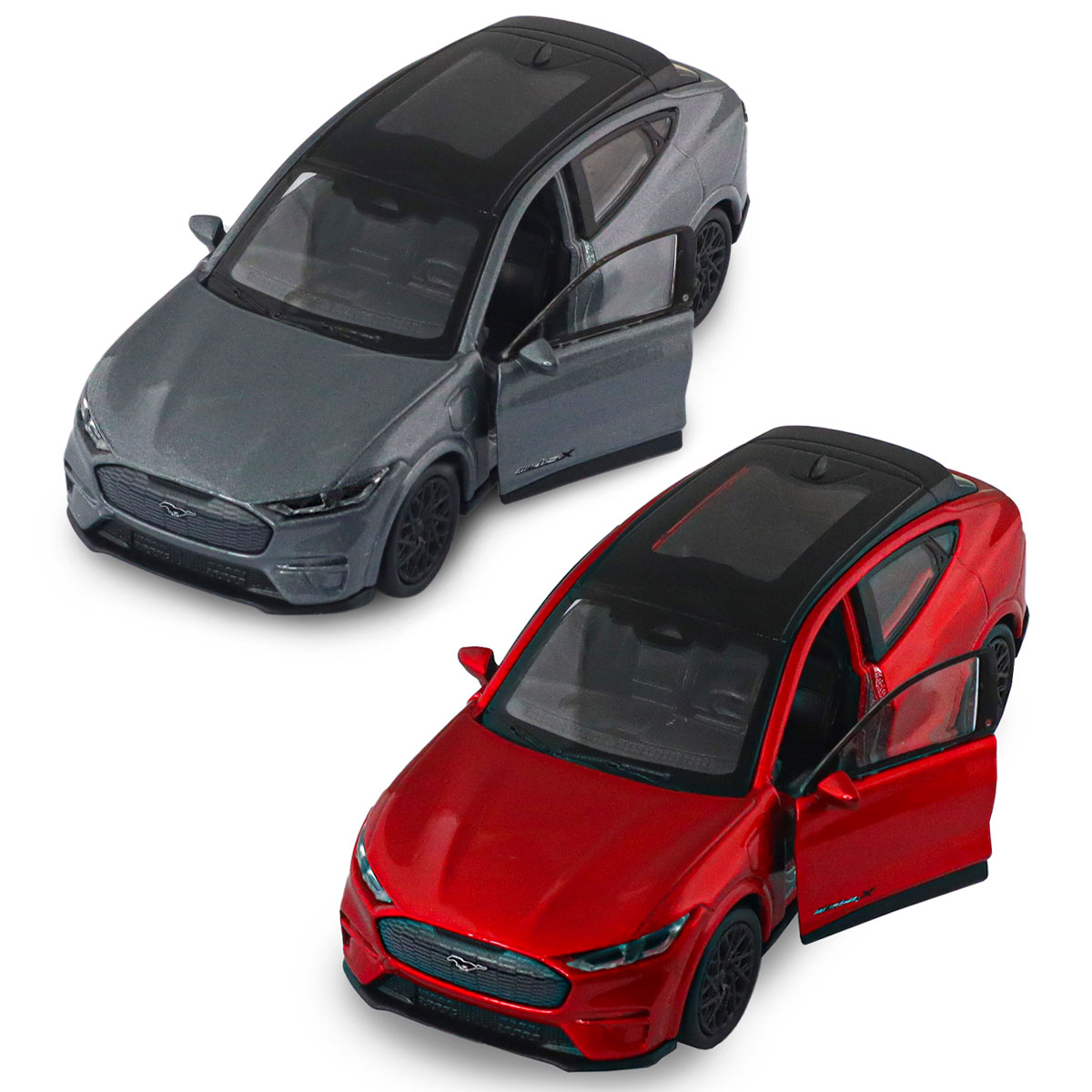 Автомодель - FORD Mustang MACH-E GT 2023 (червоний, сріблясто-сірий) — фото 15