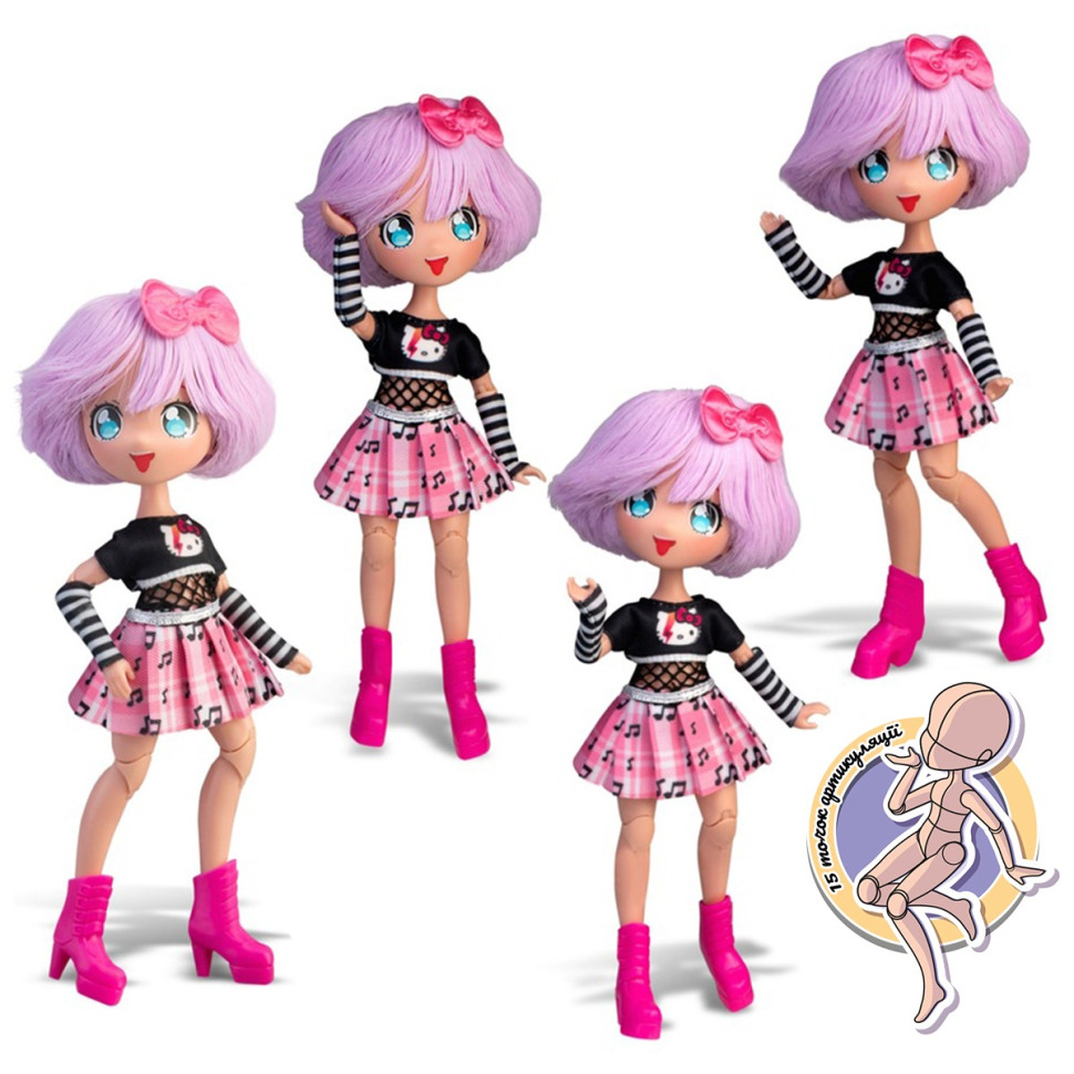 Детская кукла "Тедди Рок" 4SF Manga Dolls HKTF0100 серии "Hello Kitty" — фото 7