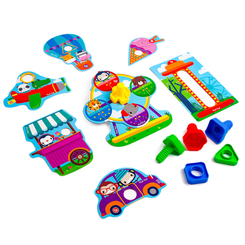 Гра-конструктор з болтами @Fisher-Price. Парк розваг@ Vladi Toys VT2905-21 Укр — фото 3