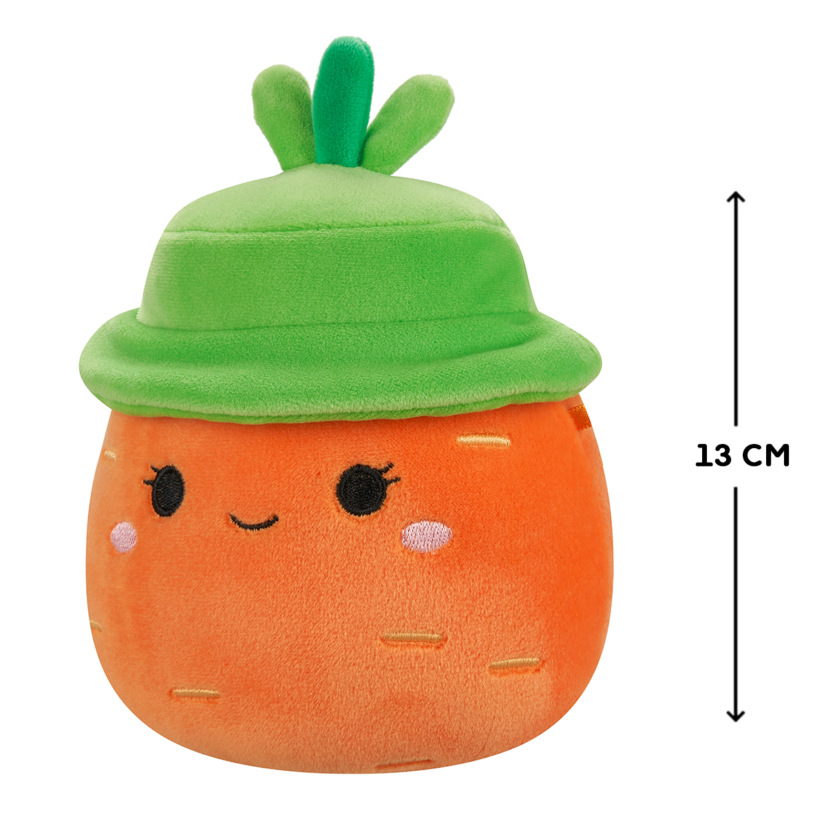 М'яка іграшка Squishmallows - Морквинка Кароліна в Капелюсі (13 cm) — фото 2