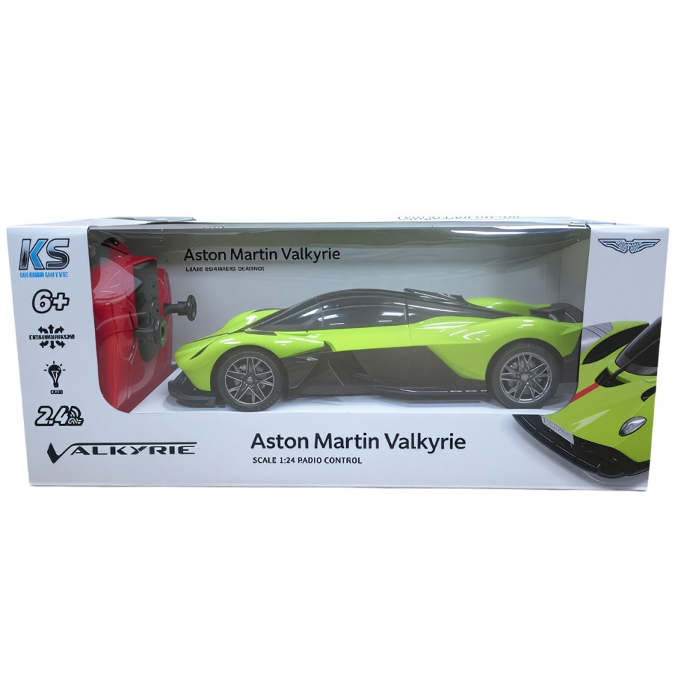 Автомобиль на радиоуправлении Aston Martin Valkyrie KS DRIVE 250GAVGG 1:24, зелёный — фото 2