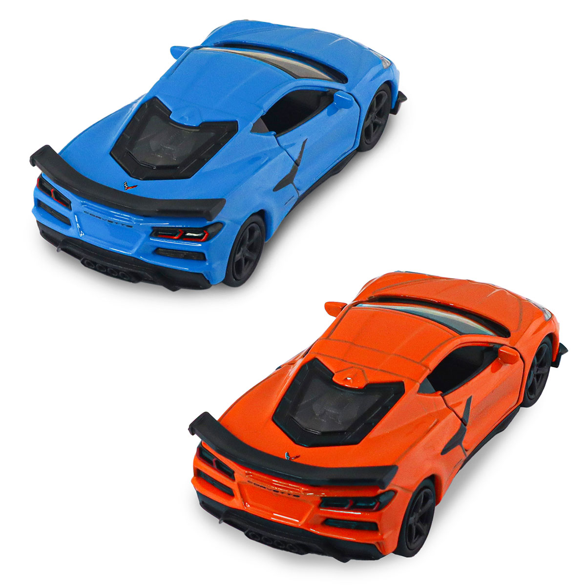 Автомодель - Chevrolet Corvette Z06 2023 (помаранчевий, світло-блакитний) — фото 12