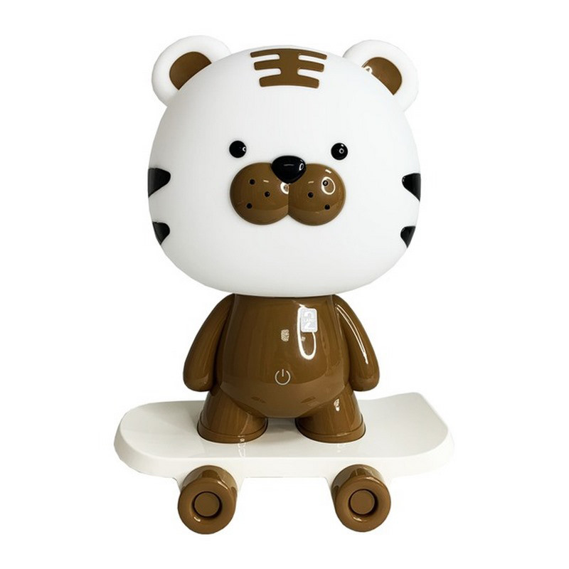 Нічник дитячий «Тигр на скейті» MGZ-1408(Brown) мережевий, живлення від USB
