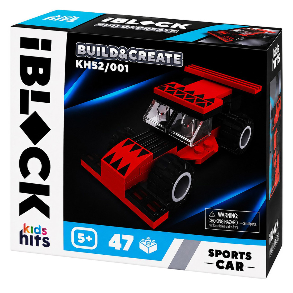 Дитячий конструктор IBLOCK JUNIOR KH52/001(Red) 47 деталей