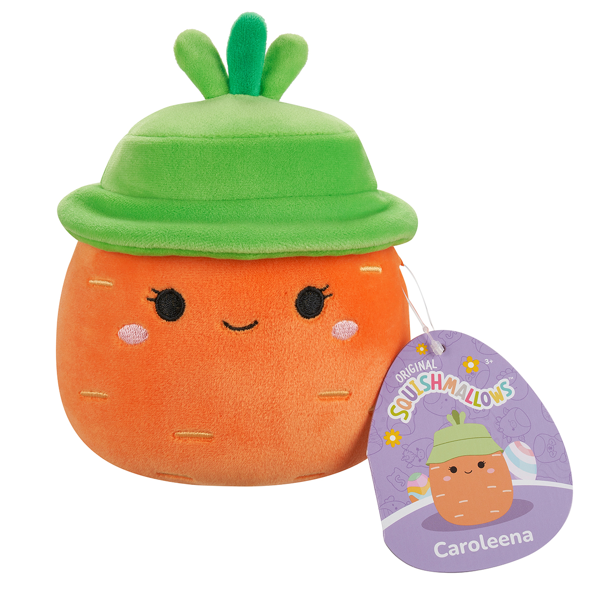 М'яка іграшка Squishmallows - Морквинка Кароліна в Капелюсі (13 cm) — фото 7