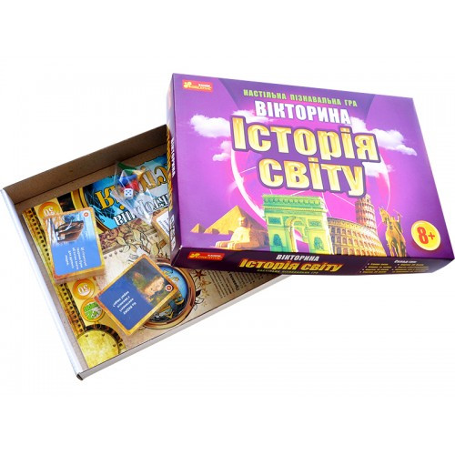 Детская настольная игра-викторина "История мира" 12120048 на укр. языке — фото 5
