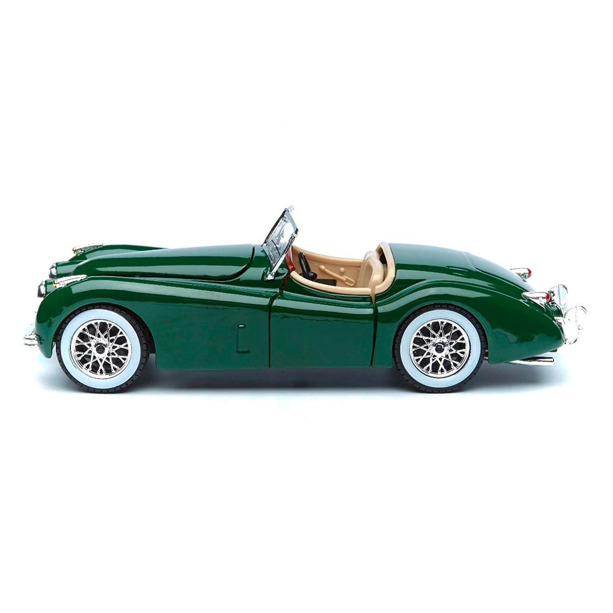 Автомодель - Jaguar XK 120 (1951) (ассорти вишневый, серебристый, темно-зеленый, 1:24) — фото 4