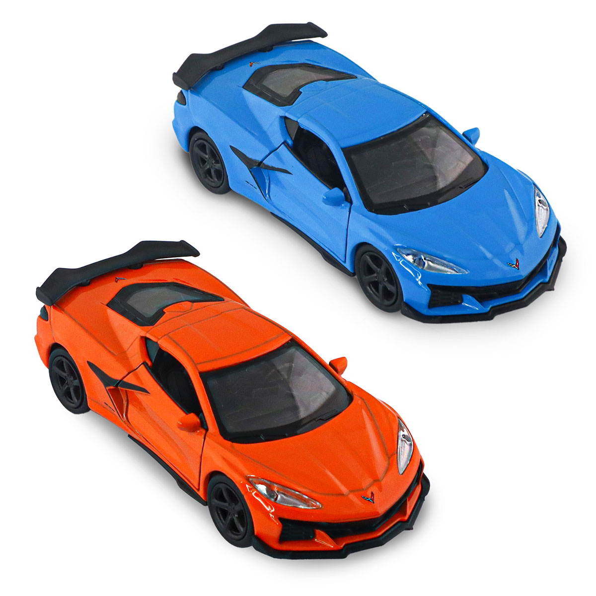 Автомодель - Chevrolet Corvette Z06 2023 (помаранчевий, світло-блакитний) — фото 14