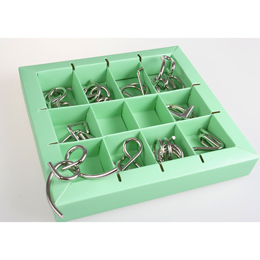 Набір головоломок Metall Puzzles green Eureka 3D Puzzle 473357, 10 головоломок — фото 3