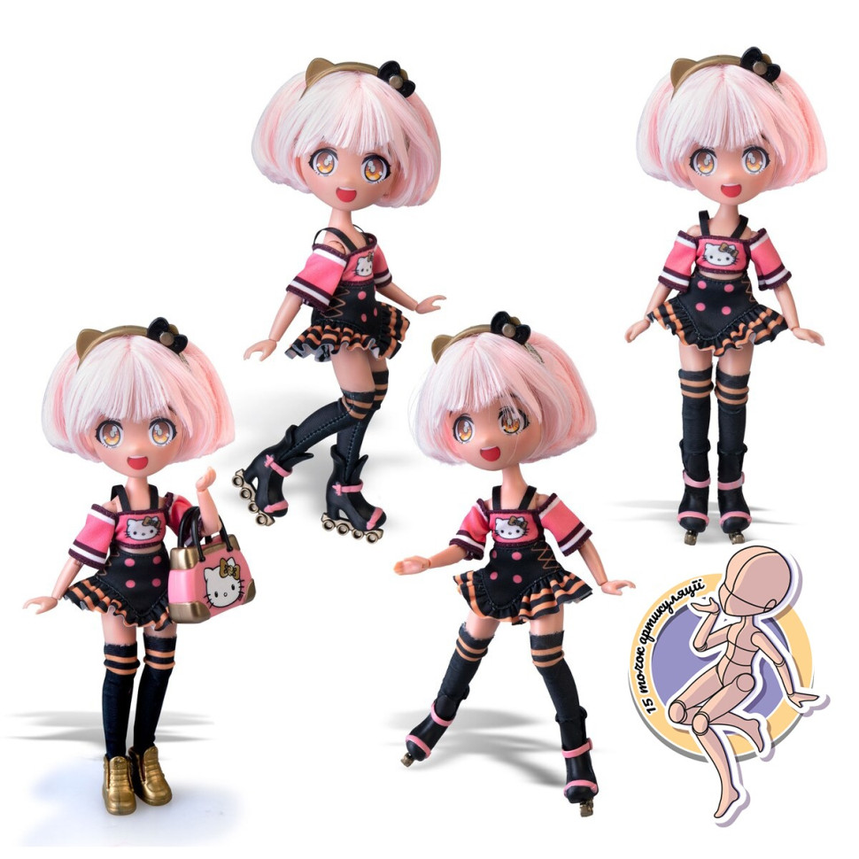 Дитяча лялька "Золота Роллер Діва" 4SF Manga Dolls HKTF1000 серії "Hello Kitty" — фото 4