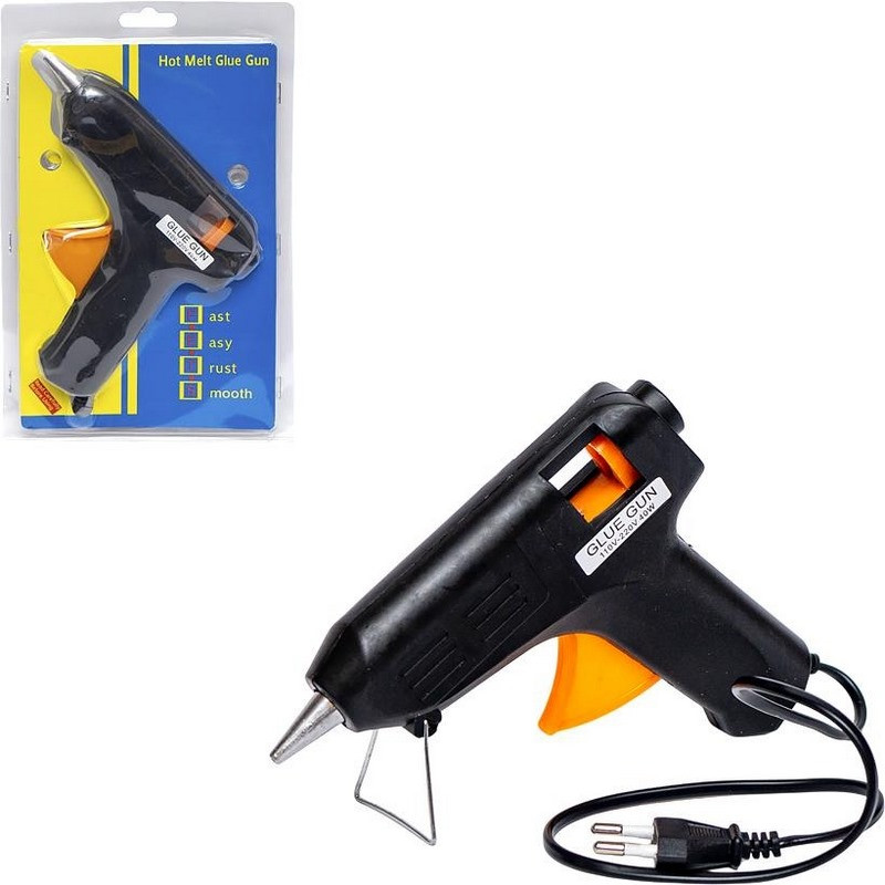 Пістолет для сухого клею "Glue Gun" JQ4032-40W, D-1,1 см, чорний