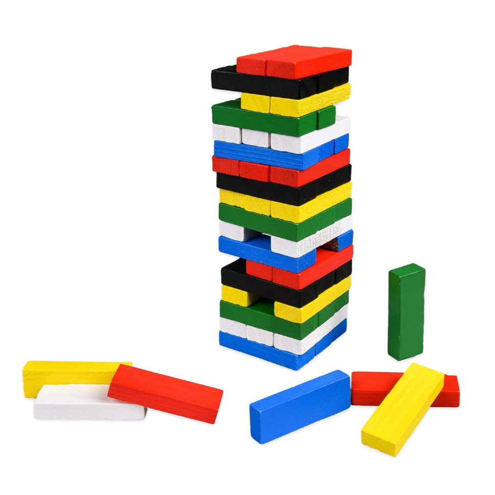 Настольная игра "TOWER MINI" 31064, 54 бруска, кубик — фото 3